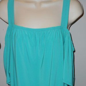 New Teal Open Shoulder Top by Jules & Leopold